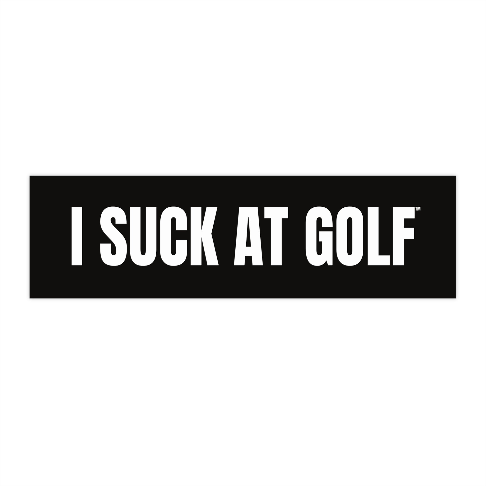 "I Suck At Golf" Funny Vinyl Golf Sticker Decal